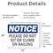 Signmission Please Do Not Sit Or Climb On Railing, 24 in W x Rectangle, Vinyl Decal OS-2PACK-NS-D-1824-L-17415 - alternate 2